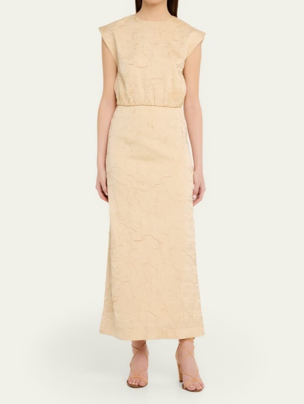 ULLA JOHNSON Inez Satin Pencil Skirt - Driftwood
